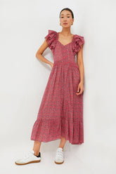Cranberry Godralia Blossom Cotton Dress